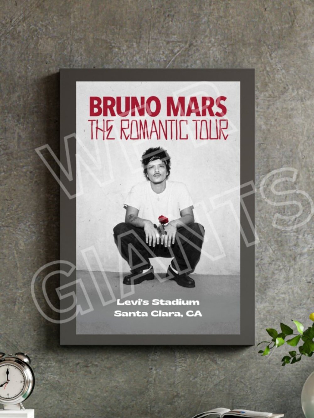 Bruno Mars The Romantic Tour in Levi's Stadium Santa Clara, CA 11x17 Art Poster